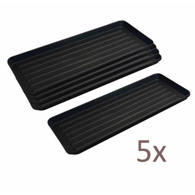 5 X Value Grow Bag Tray Tough Ridgid Drip 1M Gravel Growing Watering Tray from B&Q