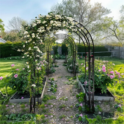  - Heavy Duty Garden Arch Trellis For Climbing Plants Vine Wedding Archway Outdoor