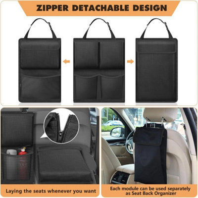  - Large Car Boot Organiser Tidy Back Seat Storage Bag Hanging Pocket Accessories