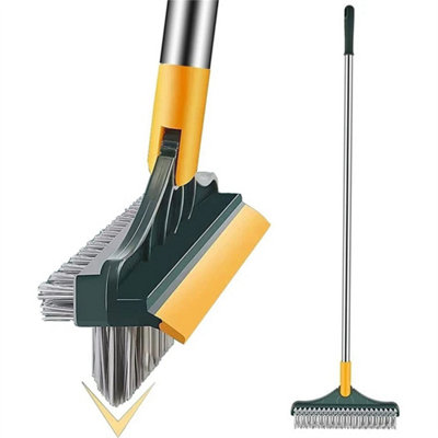 3 In 1 Floor Scrub Brush With Squeegee Mop Water Scrubber  Rotating Head from B&Q