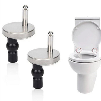 4Pcs Quality Top Fix Wc Toilet Seat Hinge Fittings Screws Quick Release Hinges from B&Q