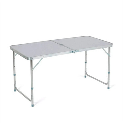 4Ft Aluminium Folding Table Catering Camping Heavy Duty Folding Trestle Table Picnic Bbq Party from B&Q