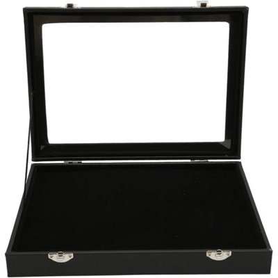  - Badge Storage Box Chest Pin Display Box Medal Display Case Jewelry Case Black