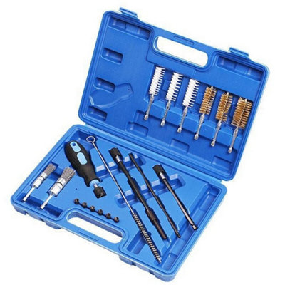  - 25Pcs Diesel Injector Seat Brush Cleaner Tool Universal Fuel Injector Washing