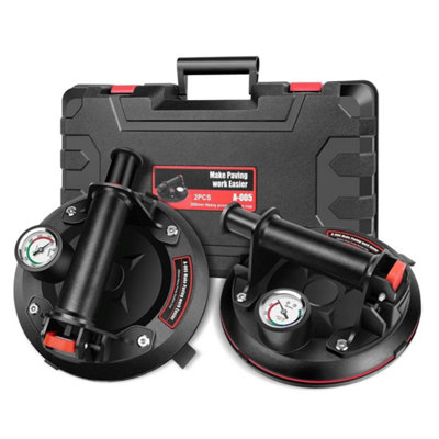 B&Q 2 Pack 8 Inch Heavy Duty Glass Tile Suction Cup Lifter