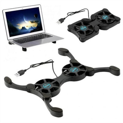 B&Q Dual Usb Fan Laptop Cooling Pad For 7 To 15 Inch Notebooks