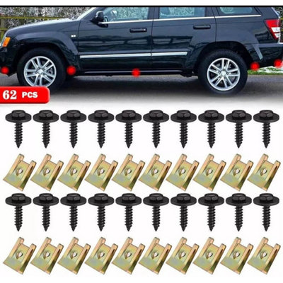  - 62Pcs Car Fastener Kit31 Sets Undertray Screws & Clips For Bmw Engine Shield Mud Flaps