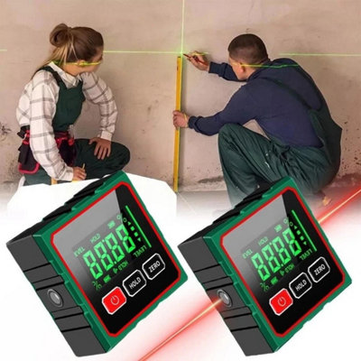  - 4-Side Magnetic Digital Laser Angle Finder Inclinometer Level Gauge
