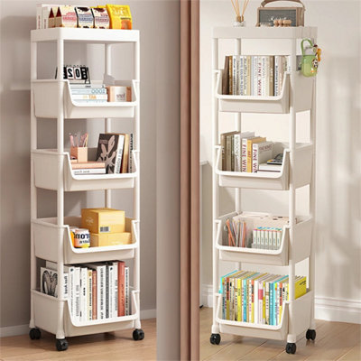  - 5 Tier Storage Trolley Cart On Wheels Kitchen Carts Organizer Rack Bathroom Room