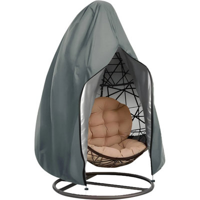  - Heavy Duty Hanging Swing Egg Chair Cover Waterproof Outdoor Patio Garden Grey
