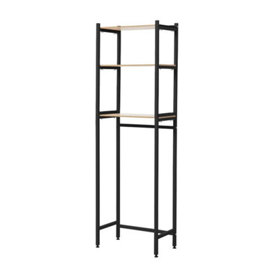  - Black 3 Tier Over Toilet & Laundry Storage Rack Bathroom Washing Machine Shelf Rack