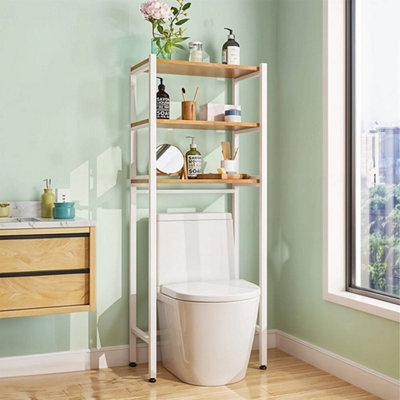  - White 3 Tier Over Toilet & Laundry Storage Rack Bathroom Washing Machine Shelf Rack