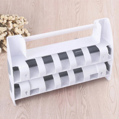  - 4 In 1 Cling Film Foil Roll Holder Dispenser Paper Towel Rack Kitchen Organizer