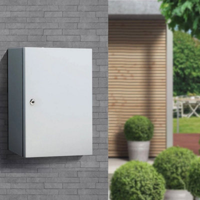  - Weatherproof Steel Enclosure Ip66 Casing Lockable Secure Electrical Junction Box 40X25X60Cm