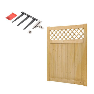  - Wooden Garden Gate Pedestrian Fence Porch Privacy Latch Panel Decor 120X150Cm