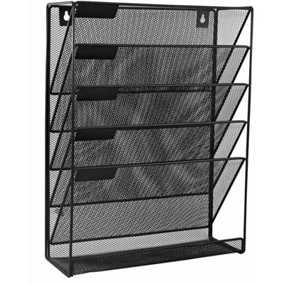  - 6 Tier Office Filing Trays Letter Rack Desk Organiser Paper A4 Document Holder