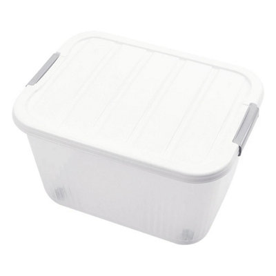  - Moving Plastic Storage Boxes Clear Box With Lid Quality Stacking Clip Lids