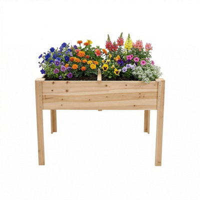  - Wood Herb Flower Contai Raised Garden Bed Outdoor Seed Grow Elevated Planter Box