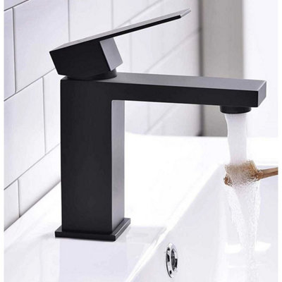  - Modern Bathroom Single Lever Taps Basin Sink Mixer Tap Hoses Faucet