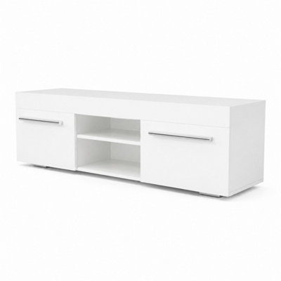  - High Gloss Mdf Tv Stand 2 Door Rgb Led Entertainment Unit