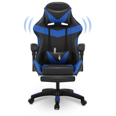 B&Q Ergonomic Massage Gaming Chair Height Adjustable Lumbar Support