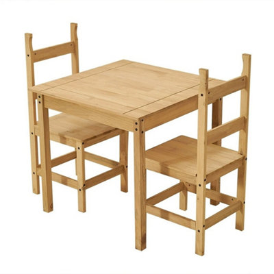  - 2-Seater Dining Table & Chairs Pine