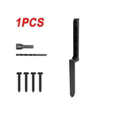  - Heavy Duty Steel Fence Post Repair Stake Anchor Ground Spike 43X12X45Cm 1Pcs