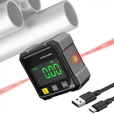  - Magnetic Digital Angle Gauge Finder With Laser Inclinometer Level Meter