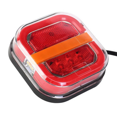B&Q 2X Led Rear Tail Lights Stop Brake Dynamic Indicator Lamp Truck Trailer 12V-24V