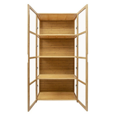  - 4-Tier Bamboo Display Bookshelf For Figurines & Collectibles