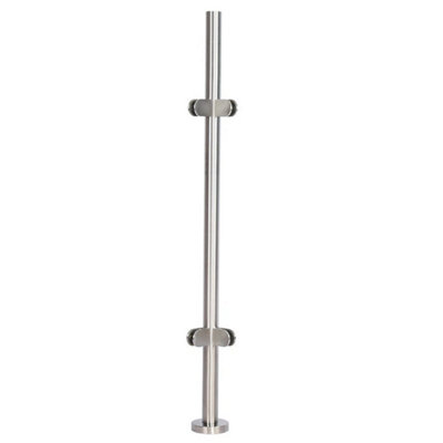  - 304 Stainless Steel Posts Stair Balustrade Railing Glass Clamps Handrail Garden Corner Post