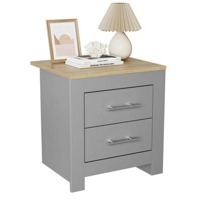  - 2-Drawer Bedside Nightstand Storage Cabinet For Bedroom