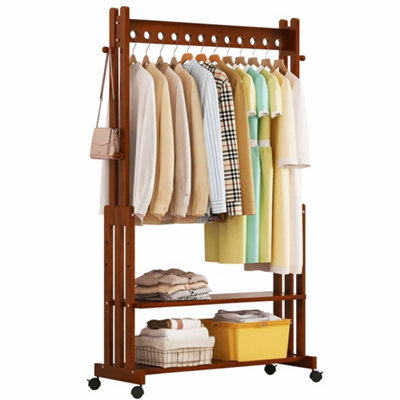  - Garment Clothes Rail Rack,open Wardrobe Stand With Shoe Storage Shelf