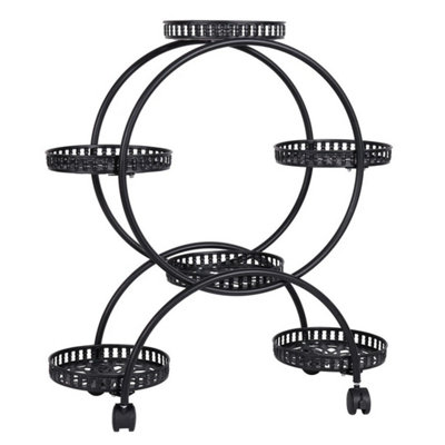  - Tall Wrought Iron Plant Stand,metal Flower Planter Shelf Rack