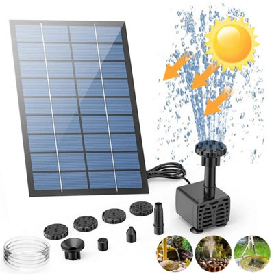  - Solar Powered Water Pond Filter Pump Home Garden Submersible Fish Pond Fountain
