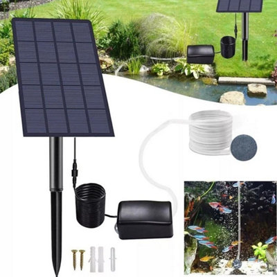  - Solar Powered Oxygenator Pond Air Pump Water Oxygen Pump W/ Air Stone Aerator