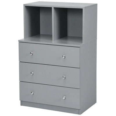  - 3-Drawer Chest Storage Cabinet Cubbies Drawer Dresser Freestanding Organizer