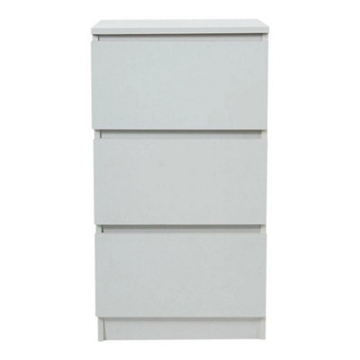  - Small Slim Bedside Table Sofa End Side Table Nightstand Bedroom 3 Drawer Cabinet