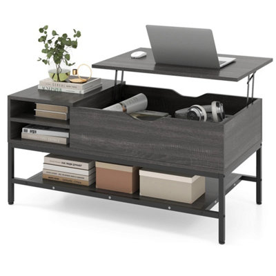  - Lift Top Coffee Table Living Room Storage Shelf