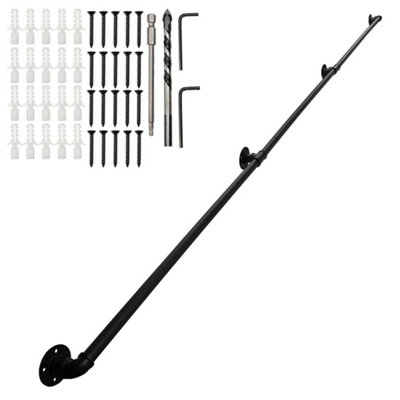  - 300Cm Handrail Stair Rail Grab Balustrade Metal Staircase Banister Bar