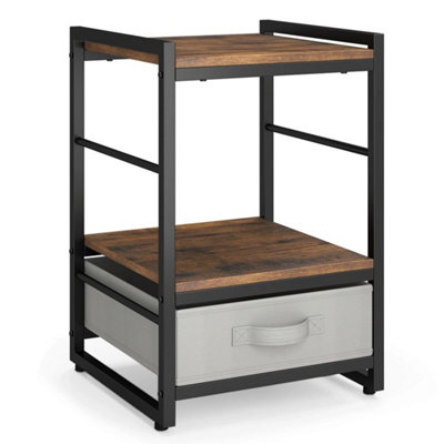  - Fabric Drawer Open Shelf Coffee Bedside Nightstand
