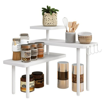  - White 3 Tier Countertop Organizer Spice Rack
