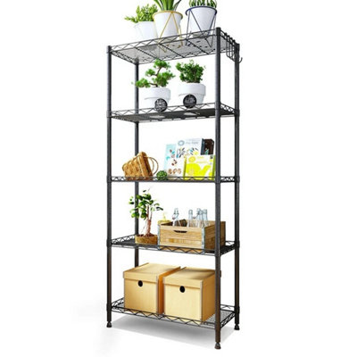  - 5 Tier Storage Rack Wire Shelving Unit Storage Shelves Metal For Kitchen Laundry
