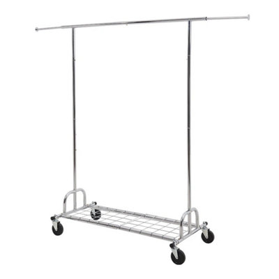  - Heavy Duty Clothes Rail Garment Rack Hanger Stand Open Wardrobe Shelf Adjustable