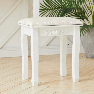  - Baroque Floral Padded Vanity Stool