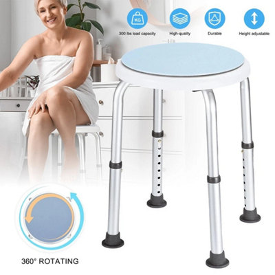  - Rotating Seat Shower Stool Bathing Chair For Elderly Disabled Users