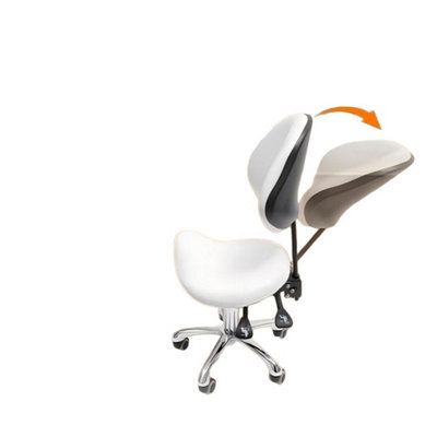  - Ergolution Ergonomic Saddle Stool With Backrest  Stool-Seat