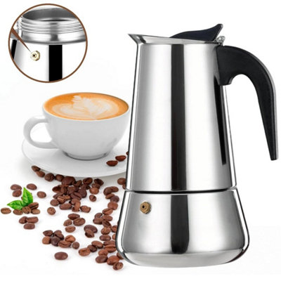  - Moka Pot Stovetop Espresso Maker Stainless Steel
