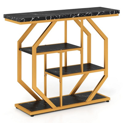  - 100Cm 4-Tier Console Table Storage Shelves