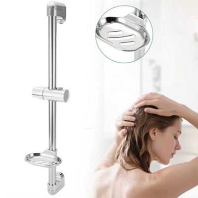  - Shower Riser Rail Adjustable Shower Slider Riser Rail Shower Head Holder